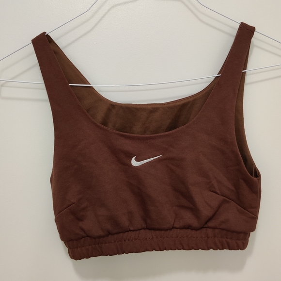 NWOT custom made brown Nike embroided bra top - Picture 5 of 10